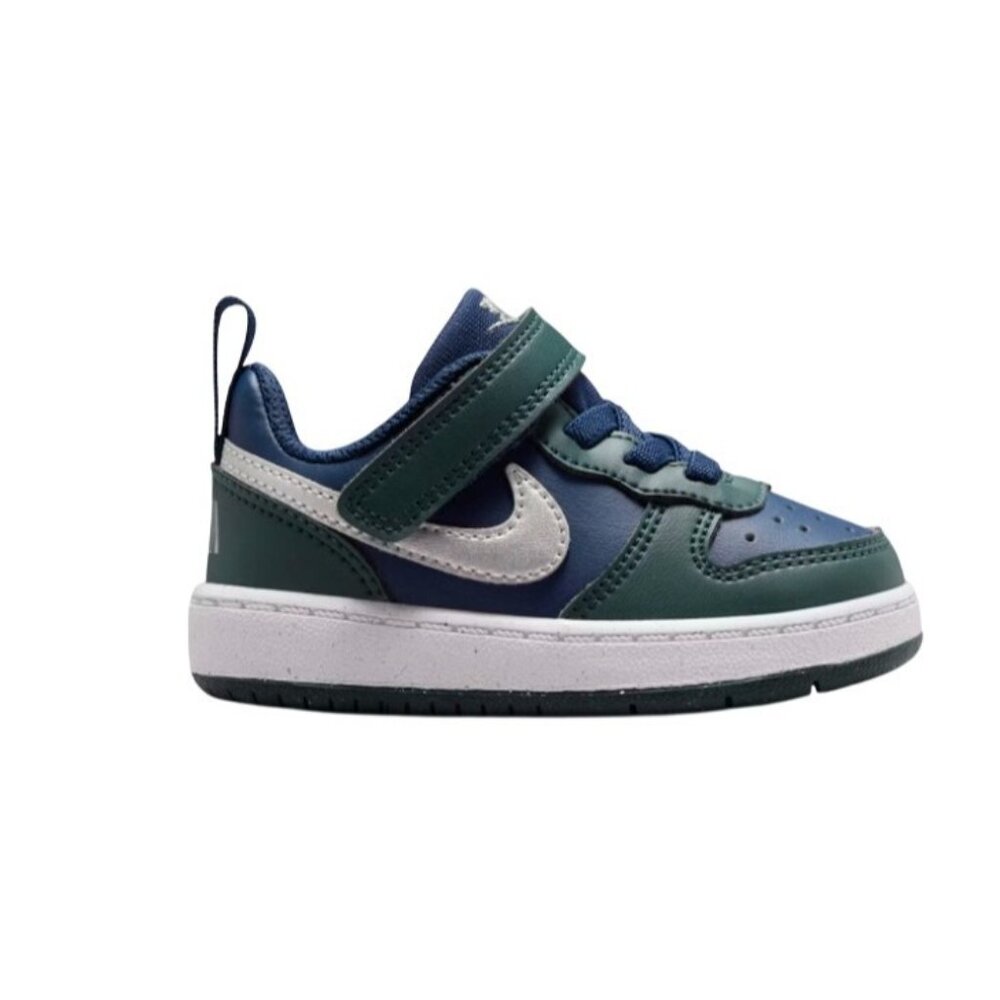 Nike Court Borough Low Recraft TD Kids Size 6C White Signal Blue Shoes - Picture 3 of 13